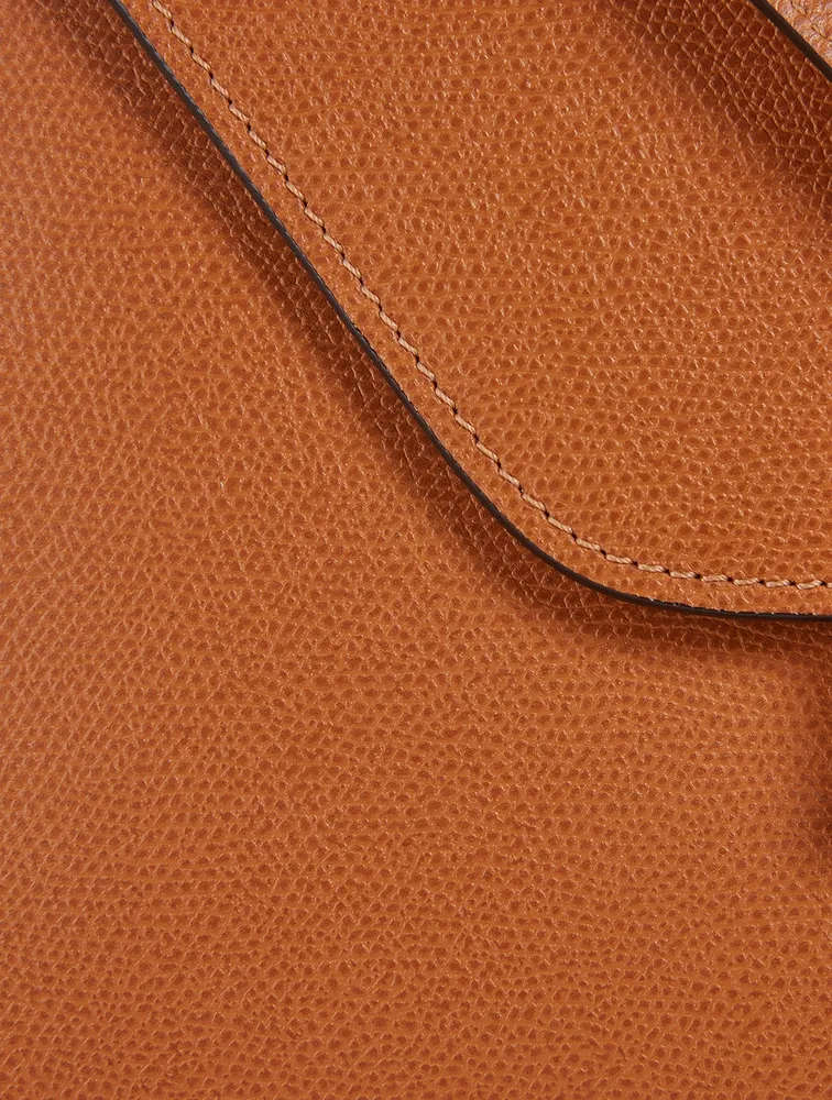 Medium Iside Leather Top Handle Bag