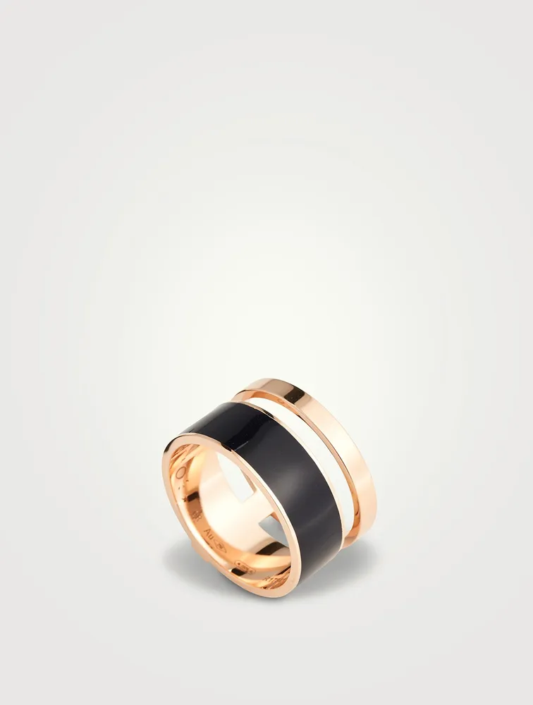 Berbère Chromatic 18K Rose Gold Two-Row Ring