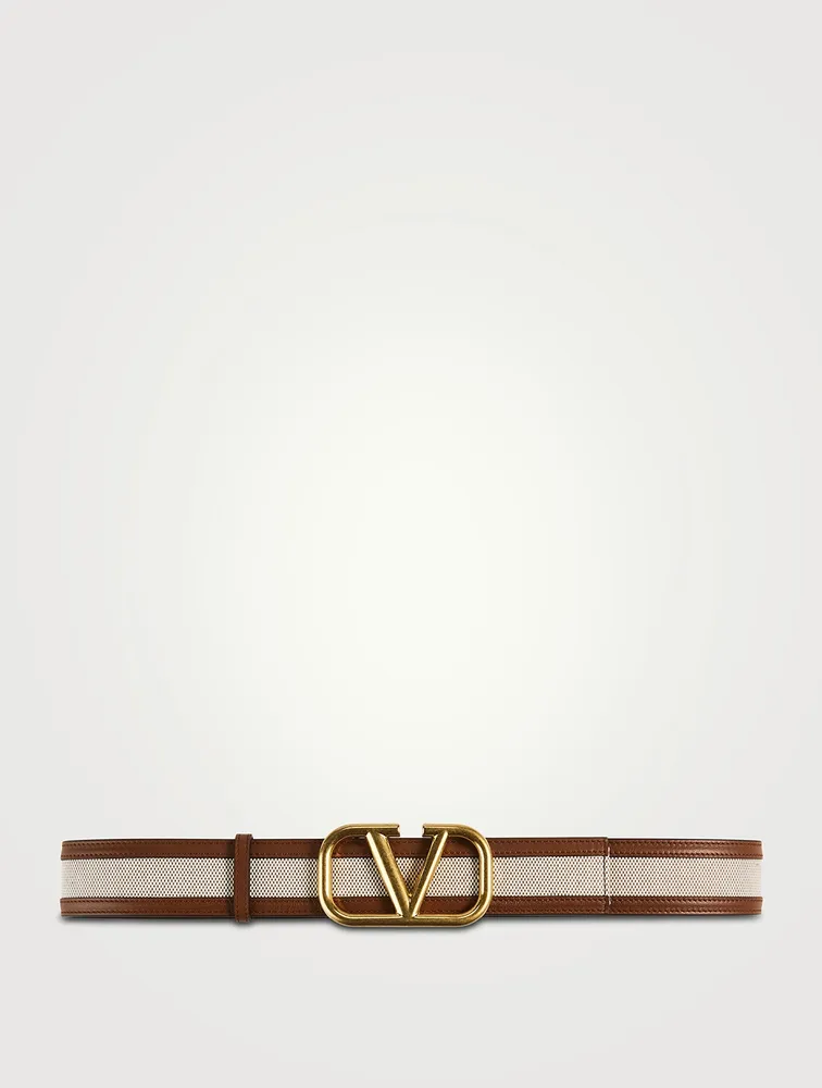 VLOGO Canvas And Leather Belt