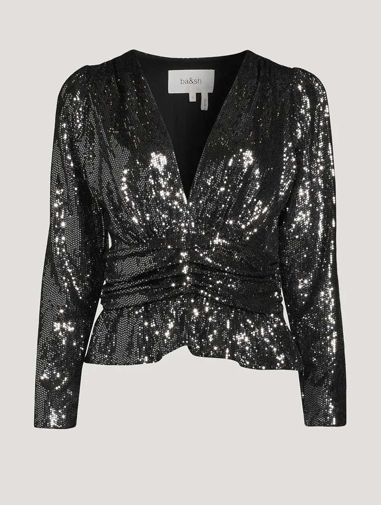 Mae Embellished Ruffle Top