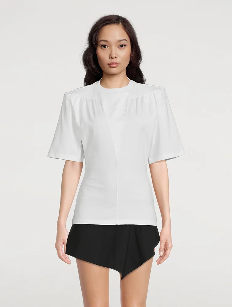 Jewel Padded Shoulder T-Shirt