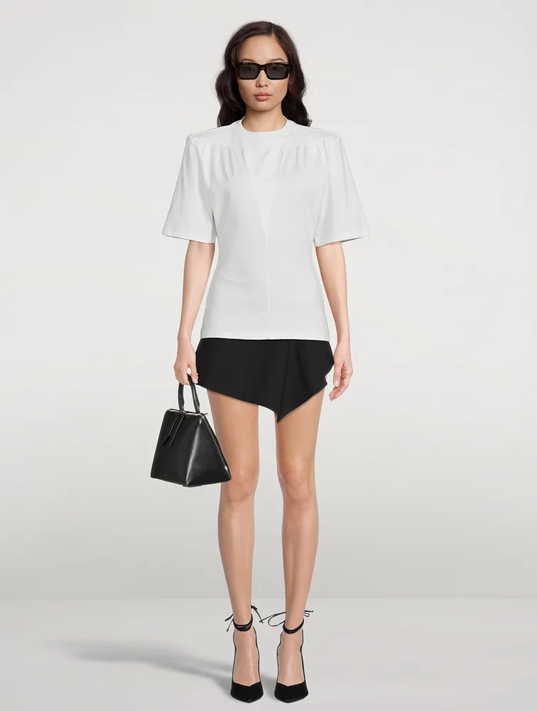 Jewel Padded Shoulder T-Shirt