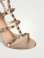 Rockstud Metallic Leather Sandals