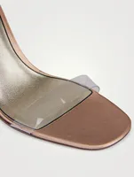 Rockstud Leather Ankle-Wrap Sandals