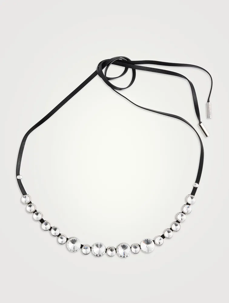 Leather And Crystal Hairpiece