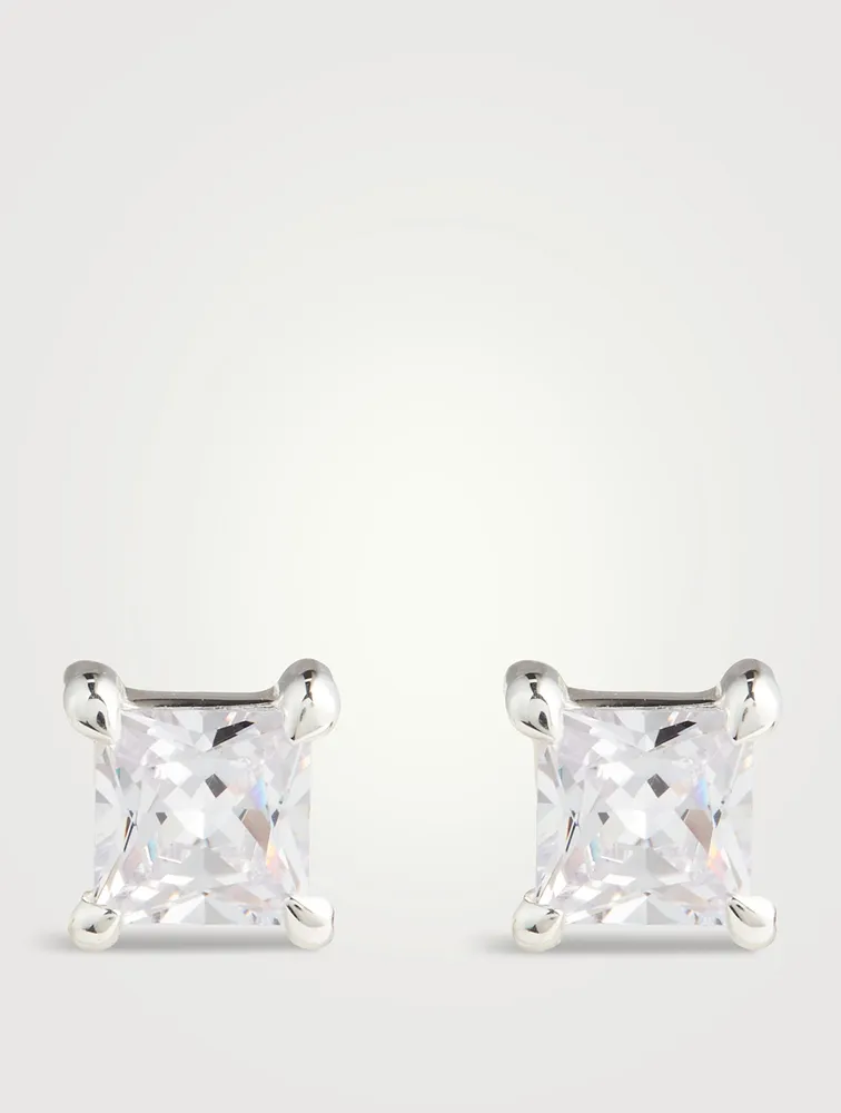 Princess Cut Stud Earrings