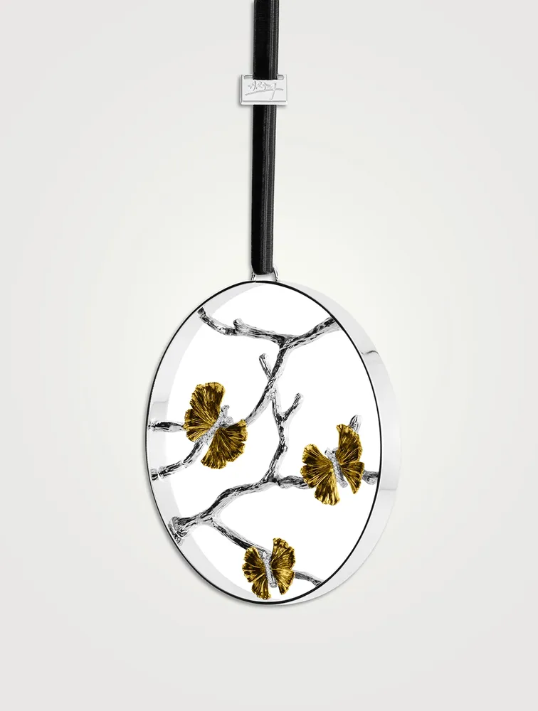 Butterfly Ginkgo Moongate Ornament