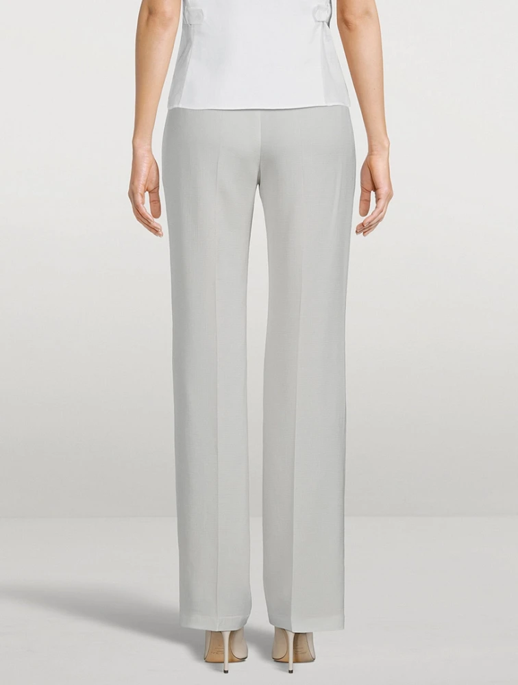 Carl Cotton Silk Double-Face Straight-Leg Trousers