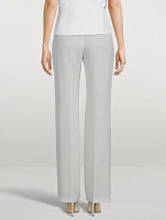 Carl Cotton Silk Double-Face Straight-Leg Trousers