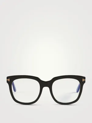 Square Optical Glasses With Blue Block Lenses