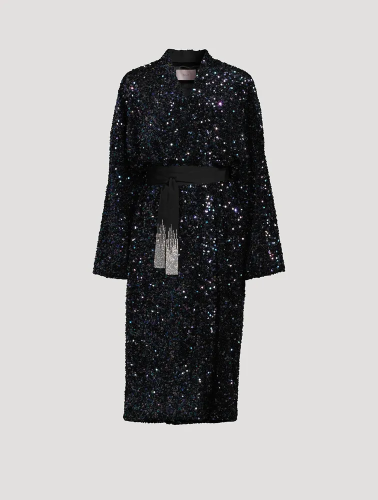 Franca Sequin Robe Coat