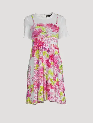T-Shirt Dress Orchid Print