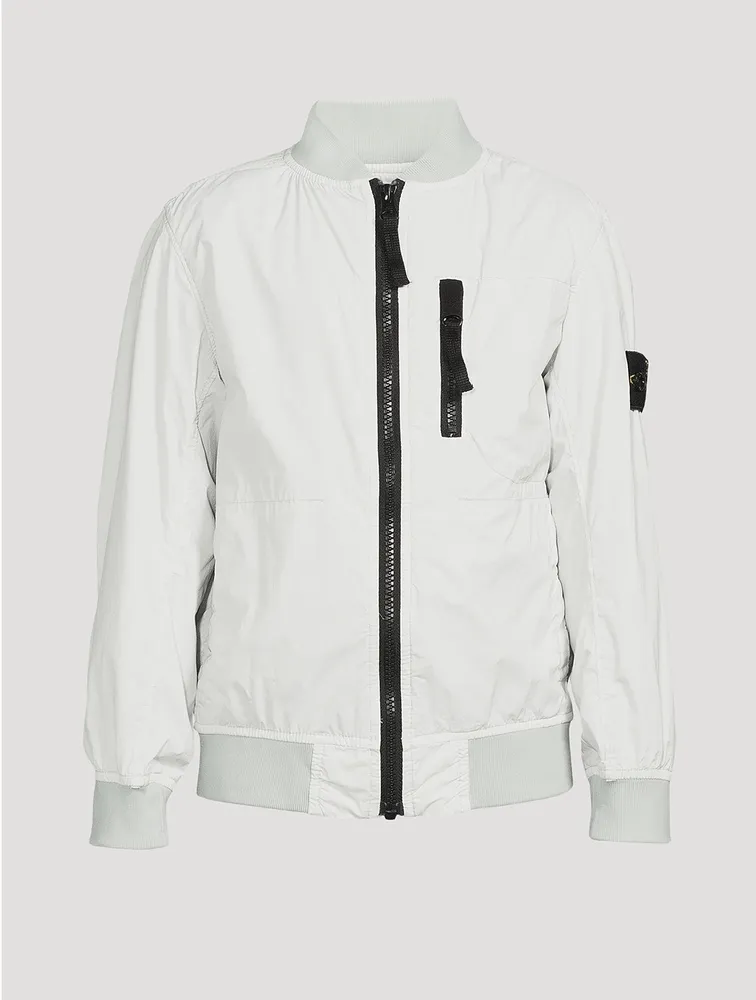Nylon Stretch Bomber Jacket