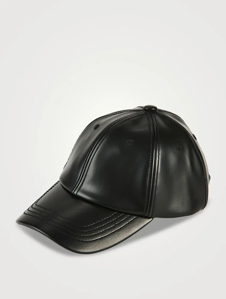 Faux Leather Baseball Cap