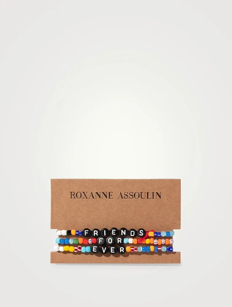 Set Of Three Friends Forever Camp Beaded Bracelets