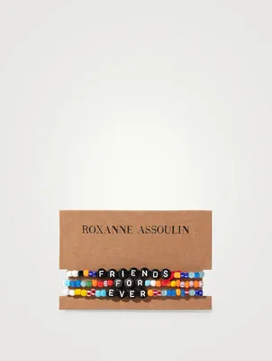 Set Of Three Friends Forever Camp Beaded Bracelets