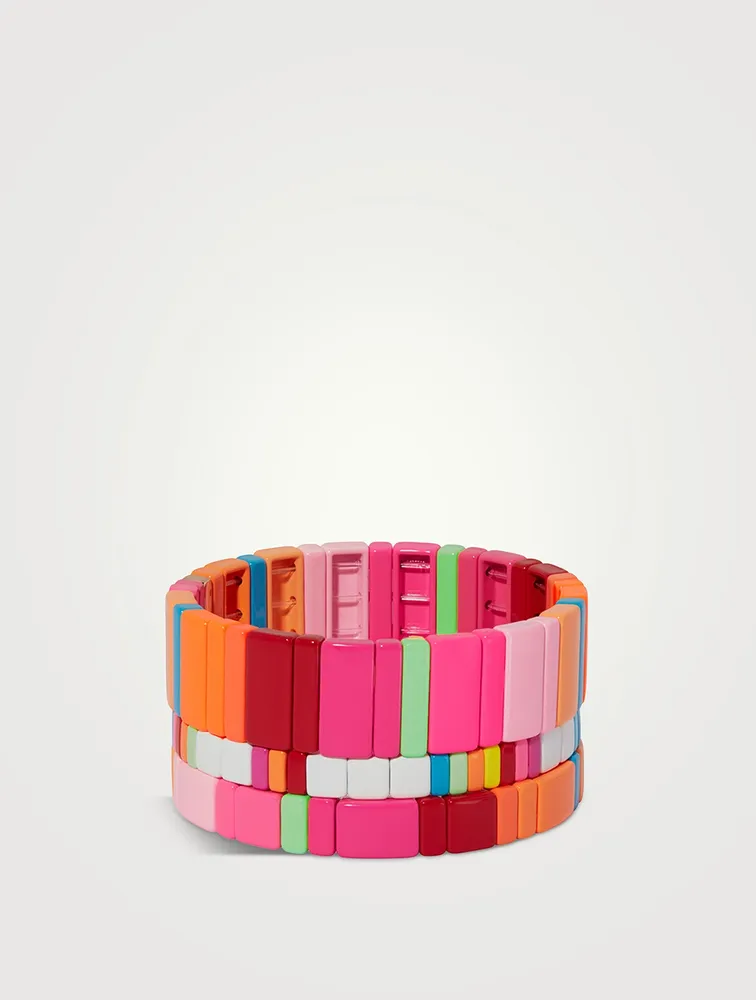 Set Of Three Cherry Bomb Bracelets
