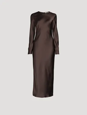 Alina Satin Maxi Dress