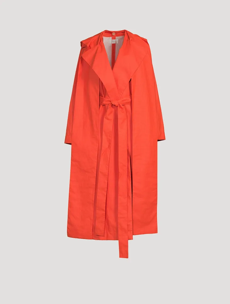 Badva Coated Linen Trench Coat