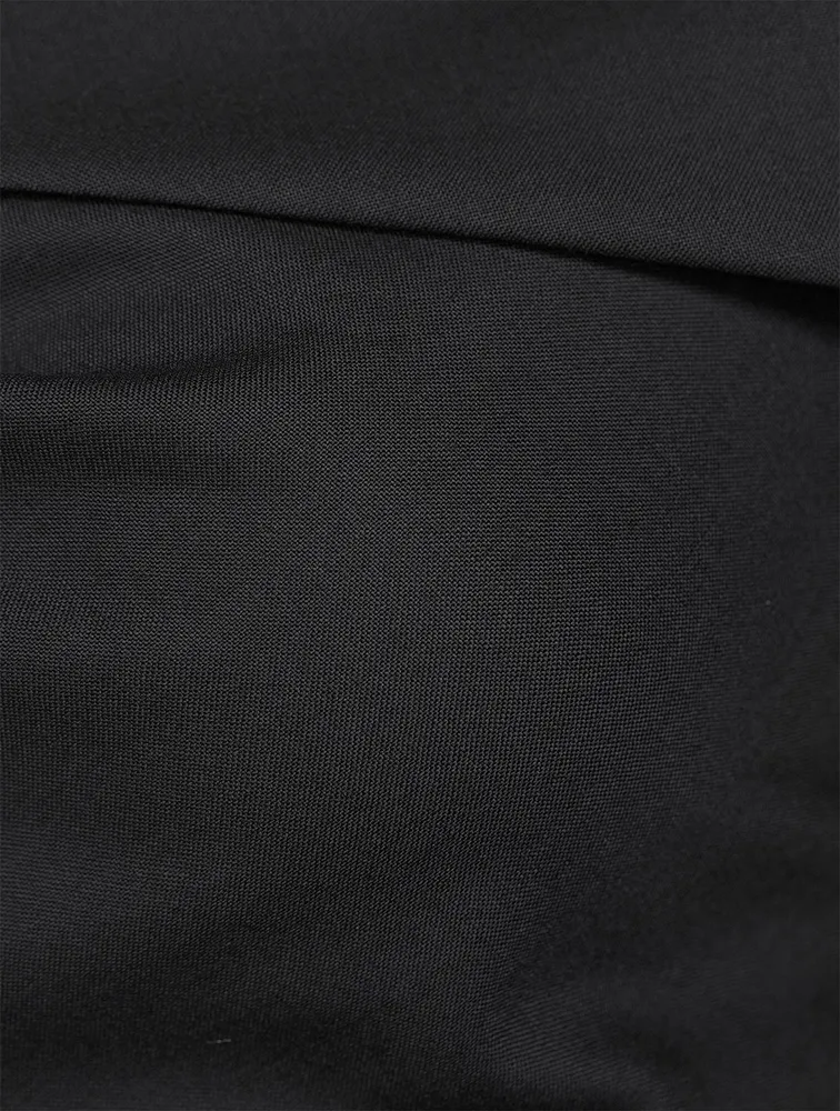Berna Draped Wool Midi Dress