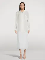 Berth Linen Midi Skirt