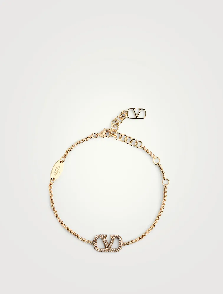 VLOGO Chain Bracelet With Crystals