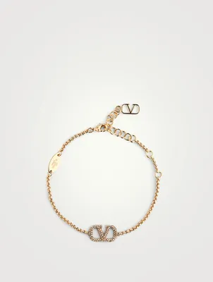 VLOGO Chain Bracelet With Crystals