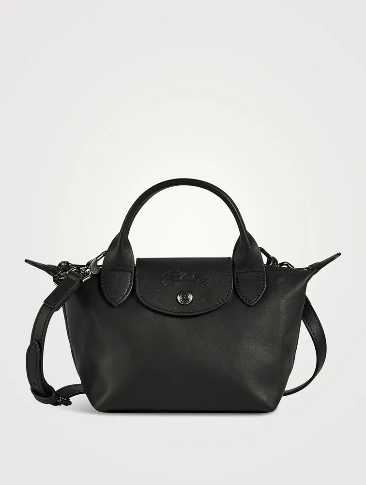 XS Le Pliage Xtra Leather Top Handle Bag