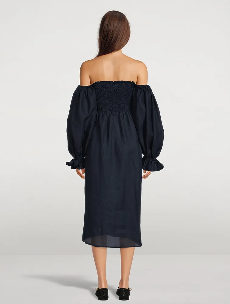 Atlanta Linen Midi Dress