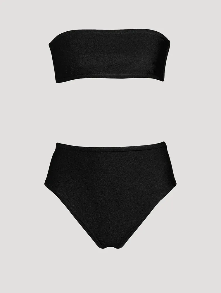 Timeless High-Leg Bandeau Bikini Set