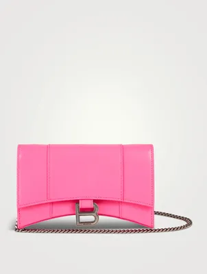 Hourglass Leather Chain Wallet