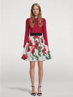 Poplin Mini Skirt Poppy Print