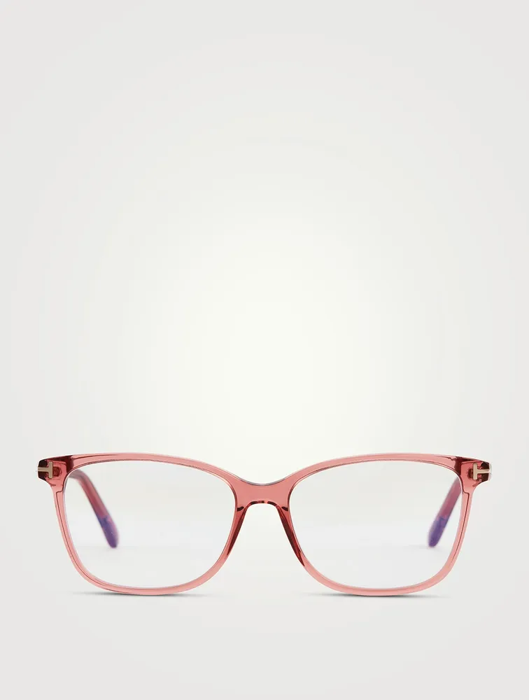 Rectangular Optical Glasses With Blue Block Lenses