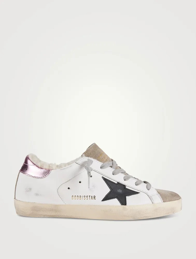 Super-Star Leather Sneakers With Shearling Lining