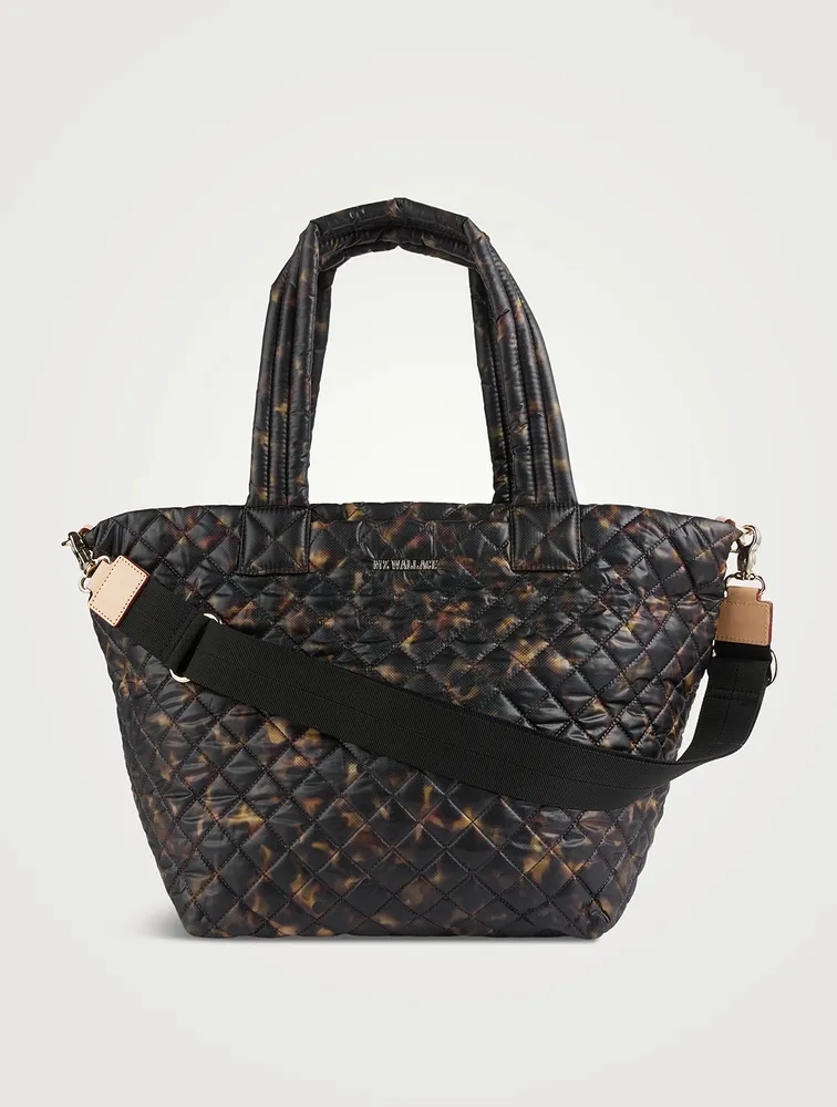 Medium Metro Deluxe Tote Bag In Tortoise Print