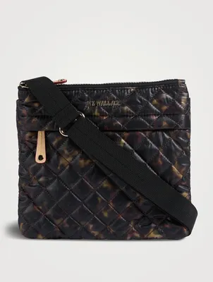 Metro Flat Crossbody Bag In Tortoise Print
