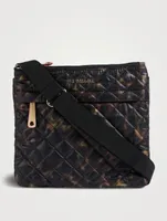 Metro Flat Crossbody Bag In Tortoise Print