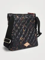 Metro Flat Crossbody Bag In Tortoise Print