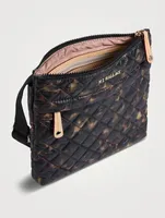 Metro Flat Crossbody Bag In Tortoise Print