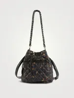 Crosby Drawstring Bucket Bag In Tortoise Print