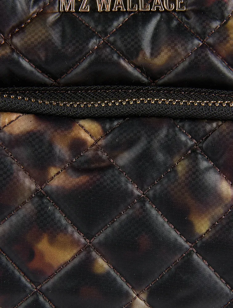 Crosby Drawstring Bucket Bag In Tortoise Print