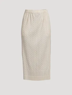 Cable-Stitch Midi Skirt