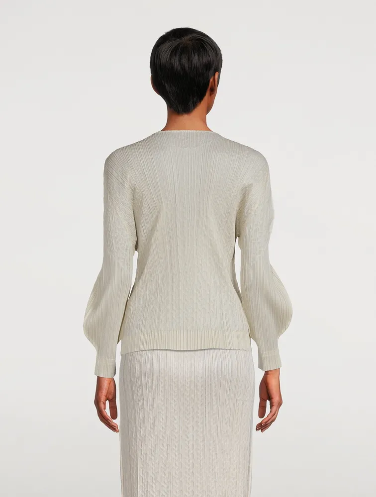 Cable-Stitch Long-Sleeve Shirt