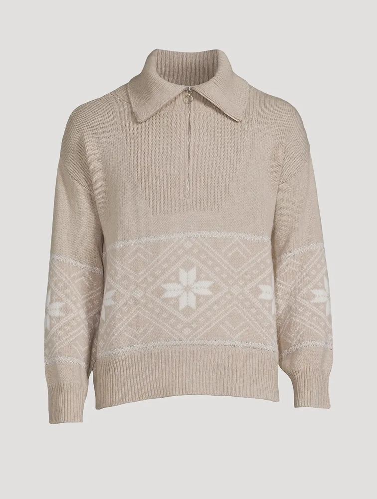 Snowflake Zip Sweater
