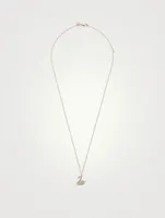 14K Gold Swan Pendant Necklace With Diamonds