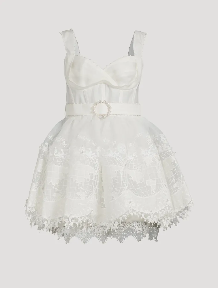 High Tide Embroidered Mini Dress