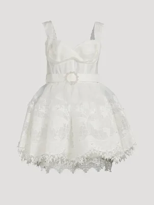 High Tide Embroidered Mini Dress
