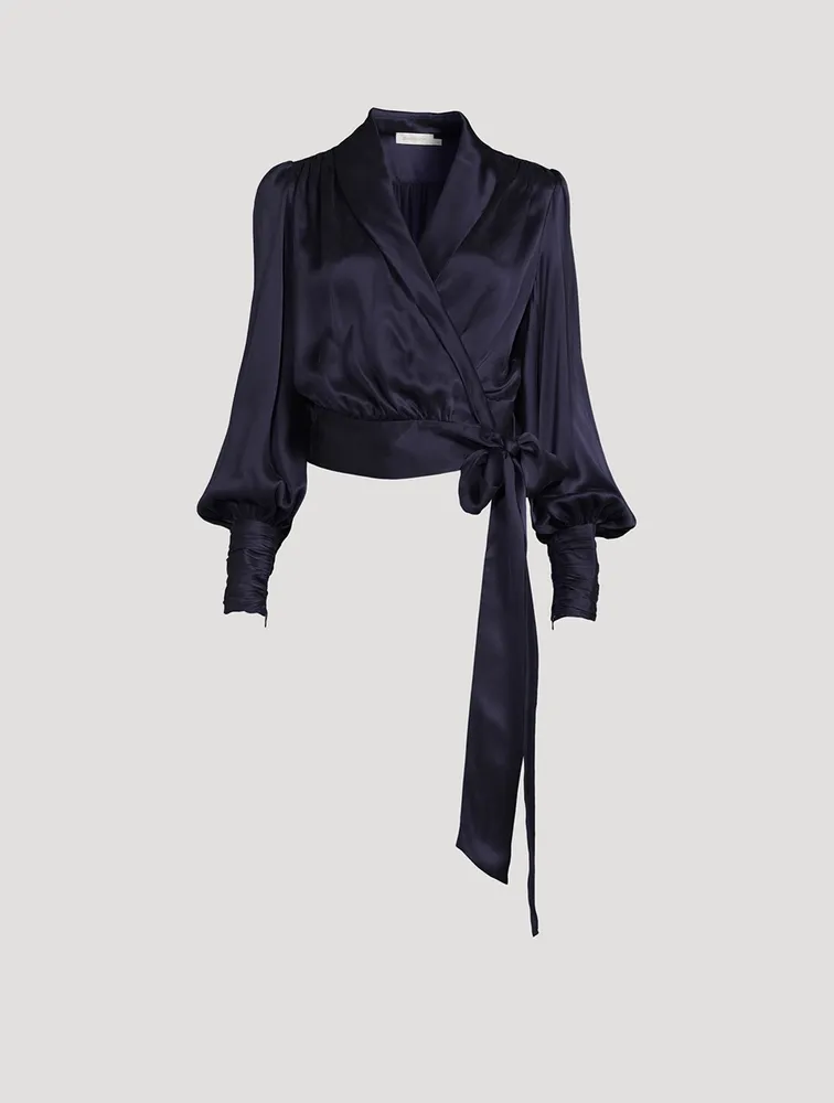Silk Wrap Blouse