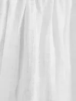 Linen Flared Cropped Pants