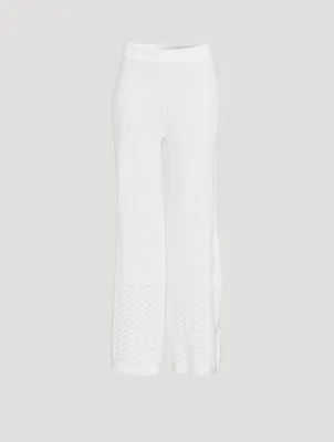 Wide-Leg Knit Pants